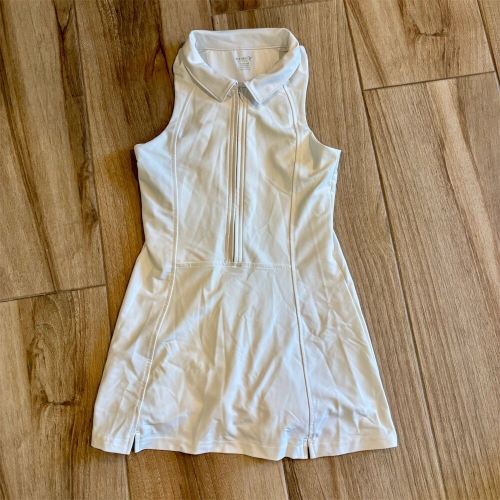 Old Navy Active Dress Womens XL White Sleeveless Zip Polo Tennis Golf